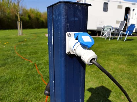 campgrounds usually your site ends at the electrical box|grounding pole for campground.